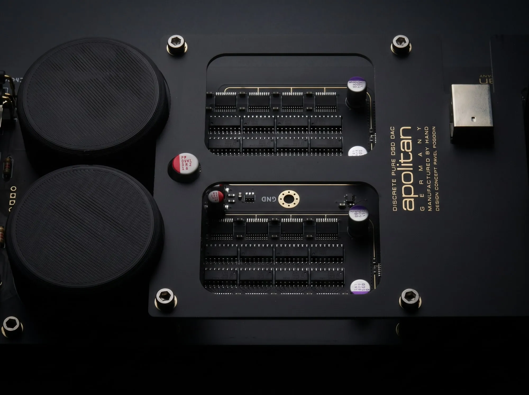 Diskrete DSD-DAC-Platine von apolitan, von Hand in Deutschland bestückt